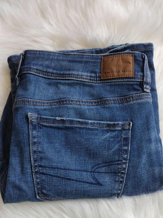 American Eagle Outfitters Denim - American Eagle Light Blue Denim Jeans with Tan Stitching